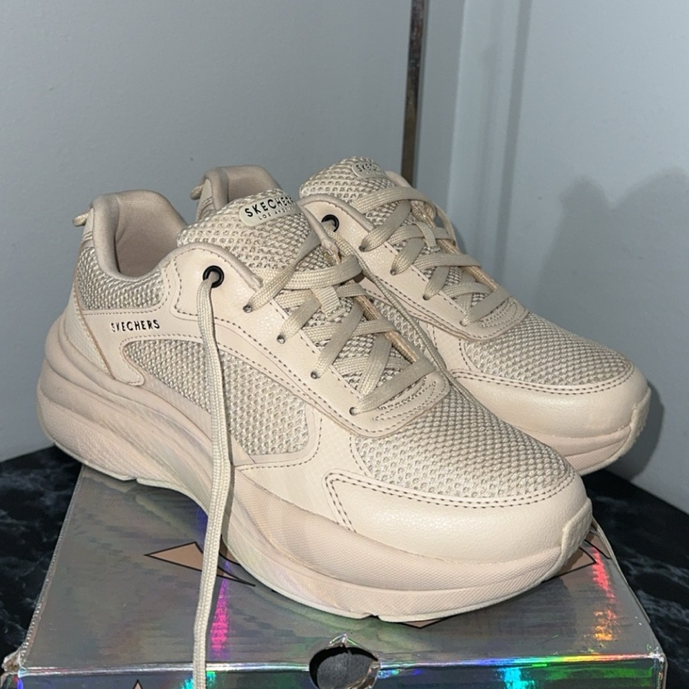 Women's Skechers 177402 Street Twisterz Lighten Up Sneakers - Sand AUTHENTIC